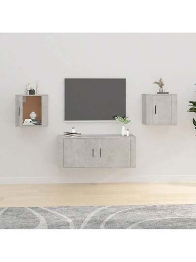 VidaXL TV Wand Units Pcs 40x34.5x40 Cm Concrete Grijs