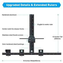 [Metal Cabinet Hardware] Adjustable Metal Cabinet Hardware Jig Tool – Drill Template Guide For Handles & Knobs | No Electricity Needed, Perfect For Doors/Drawers