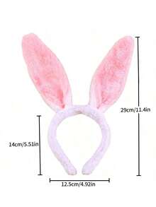 1pc Halloween Devil Horns, Christmas Holiday Performance Cosplay Cartoon Animal Headband Plush Headpiece, Rabbit, Cat, Cow, Tiger, Sheep, Rabbit Ears, Hairband For Women, Autumn Outfits, Hair Hoop