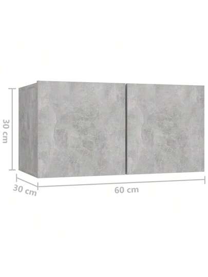 VidaXL TV Wand Unit 60x30x30 Cm Concrete Grijs view 2