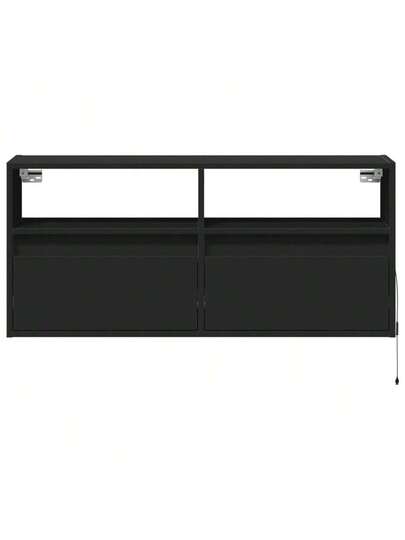 VidaXL TV Wand Unit LED Lighting 100x31x45 Cm Zwart view 6