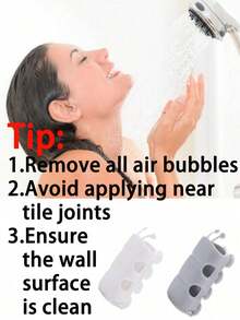 Universal Caterpillar Shower Shelf No Punch Bathroom Suction Cup Bracket Removable Holder Powerful Adsorption Shower Head Holder Adjustable Base Bathroom Installation-Free Shelf Ins Style Bathroom Accessory Gods, No Punch Caterpillar Shower Shelf Back To School Bathroom Accessories