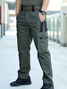 Men's Tactical Military Cargo Waterproof Pants With Pockets - 軍綠色 - 查看 1