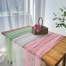 Nappe en dentelle de perles roses, décoration de table de mariage, voile de dentelle blanche transparente pour dessert, arche, décoration de douche de bébé, nappe décorative pour fête d'anniversaire, mariage