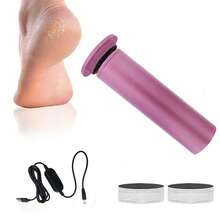 电动磨脚器、电动足部老茧去除器、电动修脚机、可调速、附带 20 张替换砂纸、足部美容工具，适用于男性和女性，可去除老茧、硬化皮肤和脚跟龟裂 - 玫紅色 - 查看 1