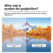 HUASHIJIE Supports 4K Projector Screen, 60/72/80/84/100/120/150 Inch Movie Projector Screen 16:9 Foldable And Portable Anti-Crease Indoor Outdoor Projection Double Sided Video Projector Screen For Home, Party, Office, Classroom Back To School - Daytime High-definition Anti-light Projection Screen - View 3
