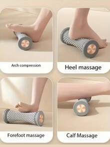 1pc Foot Massage Roller With Speed Control - Deep Tissue Massage Textured Surface, Medium Firmness, Manual Operation, Suitable For Yoga & Fitness Enthusiasts, Home Fitness Experience, Yoga Accessory, Fashionable Design, Durable Structure