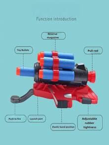 1PC Spider Hero Web Shooter Glove Launcher Soft Darts Suction Cup Role Play Toy Gift Party Favor Red Blue