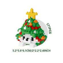 Kreatives DIY Weihnachts Mini Bauklötze Set Weihnachtsmann, Rentier, Schneemann, Pinguin, Weihnachtsbaum, Welpe 3D Puzzle Zusammenbau Lernspielzeug Modell Dekorationen, das perfekte Geschenk für Familie und Freunde, Top-Wahl für Geburtstagsgeschenke Weihnachten