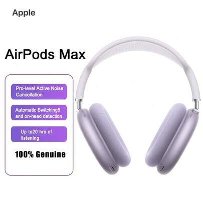 Apple سماعات رأس لاسلكية بتقنية بلوتوث AirPods Max (USB-C)، سماعات رأس إلغاء الضوضاء النشط (ANC)، سماعات رأس فوق الأذن