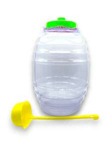 Barril Vitrolero Plástico dispensador agua eventos fiestas cucharón 15L 1Pz bebida portátil resistente fácil llenar vaciar - Multicolor - Ver 3