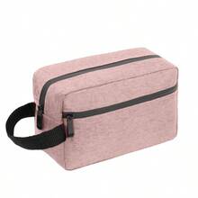 1Pc Travel Canvas Electronic Digital Dust-Proof Cosmetic Bags Wash Handbag Makeup Necessities Case Storage Pouch Travel Essentials For Holiday Vacation Bag For School Makeup Bag Cruise Essentials Toiletry Bag For Women