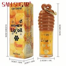 1 pieza Esencia de brillo de labios con miel SAM SUGAR con llavero, brillo de labios para maquillaje diario, puede ser dado como regalo - Multicolor - Ver 12