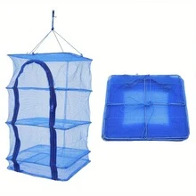 YUNRUX Foldable 4-Layer Drying Net For Hanging Vegetable And Fish Dishes, Net Dryer