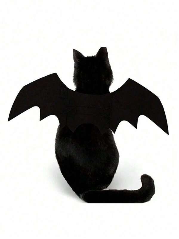 Pet Cat Bat Wings For Halloween Party Decoration, Dog Leash And Collar Bat Cosplay Costume, Cute Costume Accessories For Puppy Cat Halloween Halloween Costumes