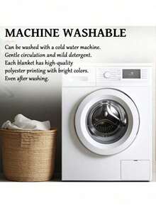 Cartoon Clown Plims Knitted Blankets Flannel Throw Blankets Bed Sofa Printed Ultra-Soft Warm Bedsprea, - White - View 5