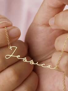 1pc S925 Sterling Silver Custom Name Necklace - Personalized Jewelry With Cursive/Script Fonts - Ideal Gift For Girlfriends, Besties & Self - Perfect For Birthdays, Anniversaries & Daily Chic Outfits