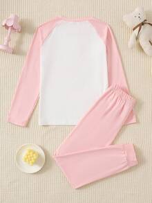 Sanrio Pijama de manga larga y pantalón largo con estampado Meileti autorizado por Sanrio, de moda, casual y sencillo, adecuado para usar en casa en las temporadas de primavera y otoño