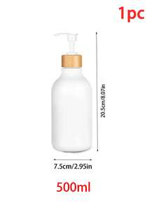 1/2 Packs White Soap Dispenser Bathroom Hand Soap And Dish Soap Dispenser With Bamboo Pump, 16 Oz Kitchen Plastic Soap Dispenser And Lotion Dispenser Set, Refillable Liquid Soap Dispenser Bottle - White - View 11