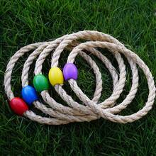 1pc Outdoor Sports Theme Rope Ring Game Set With Clown Base, Suitable For Sensory Games And Skill Development, Lawn Play Area, Outdoor Recreational Equipment, Colorful Game Setup, Durable Rope Material, Outdoor Playground Equipment, Random Color