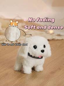 会走路会叫的电子互动毛绒小狗玩具、小狗玩具、机器小狗、玩具狗、新生儿必需品、互动狗玩具、像真狗一样行动的机器狗、2岁女孩玩具、儿童遛狗玩具、女孩填充动物玩具、女孩可爱物品、毛绒公仔玩具、惊喜玩具、圣诞礼物