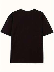 Funny Feel Cute Might Block The Toilet Pattern T-Shirt -, Black, Pink Text, Men'S Casual Crew Neck T-Shirt, Humorous Design, Machine Washable, All Seasons, Funny T-Shirt - 黑色 - 查看 2