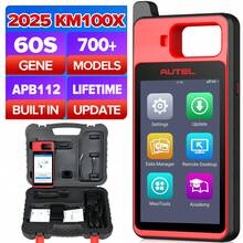 Autel KM100 Scanner Same As KM100X/E, Lite Of IM508S Pro IM608 PRO 2 Programming Tool Free Update OBD Learning On 99% Car, Scan VIN/License Built-In APB112 - black red - View 11