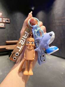 1pc Tralalero Tralala Keychains - Brain Rot Meme (In Italian), Shark With Sneakers | Durable Iron And Silicone Bag Pendant | Unique Gift For Mini Enthusiasts | Casual Style | Novel Keychain | Optimistic Design | Durable Keychain | Tralalero Tralala | Class Gift From Teacher | Back To School Favors | Classroom School Favors (The Color And Style Of The Keychain Are Random.)