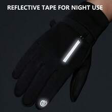 1 Pair Winter Gloves For Men Women - Windproof Thermal Glove For Cold Weather, Warm Gloves For Running Cycling, Snow Gloves With Touchscreen Finger