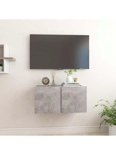 VidaXL TV Wand Unit 60x30x30 Cm Concrete Grijs