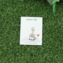 1pc/7pcs Mini Cute Kitten Pendant Keychain Cartoon Cute Cat Image With Love Pocket Card 'Give You A Little Hug' Suitable For Birthday Party, Wedding, Valentine's Day, New Year Party And Other Occasions Bag Accessories Lanyards With Id Holder Car Accessories Bag Charms - Multicolor - View 18