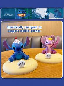 史迪奇系列手机支架，可爱3D卡通造型，栩栩如生的史迪奇细节，线条流畅，采用优质PVC材质，稳固耐用，两用，兼具装饰性和实用性，可竖放/横放手机，兼容大多数手机品牌/型号，是史迪奇粉丝和动漫爱好者的理想之选，非常适合居家、办公、旅行使用，解放双手，方便观看视频、玩游戏、进行视频通话，为您的空间增添趣味，可爱装饰和便捷手机使用的必备单品。 - 藍色史迪奇 - 查看 5