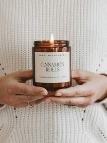 1pc Glass Jar Scented Candle, Autumn Winter Home Decor, Photography Prop, Perfect For Yoga, Camping Essential For Outdoor Lovers, Ideal Birthday, Valentine's, Halloween & Christmas Gift"