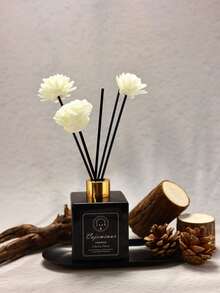 1 Stück, 50ML Lufterfrischer mit 5 Stück Duftstäbchen, geeignet für Badezimmer Geruchsbeseitigung, Schlafzimmer Duft, Wohndekoration, Glasflasche, rechteckig, feder-frei, langanhaltender Duft ätherisches Öl, ideal zum Gerüche entfernen, Valentinstag Geschenk, Aromatherapie, Diffuser, Raumduft, Raumauffrischer