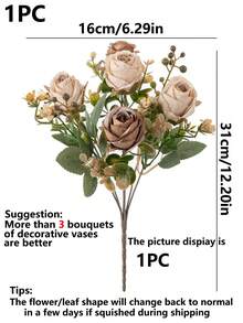 1/3PCS Artificial Peony Flowers Silk Hydrangea Bouquets Artificial Roses Fake Plants For Spring Autumn Decorations, Wedding Vase For Home,Dining Room, Bedroom,Kitchen,Bathroom Decorations,Mother Day Gift, Festival Birthday Party Accessories, Outdoor Garden Decorations, Autumn Decorations,Flower Bouquet,Table Decoration,Autumn Decor,Autumn Home Decor,Fake Flower