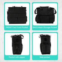 Airline-Approved Dog Travel Bag Pet Carrier Set With 2 Collapsible Bowls & Multi-Compartment Design - Zipper Closure - Ideal For Overnight Trips & Halloween Gifts, Adjustable Strap Dog Travel Bag, Pet Travel Essentials, Durable Pet Bag, 2 Colors - màu đen - Xem 9