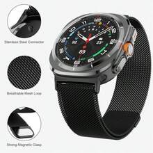 Galaxy Watch 8 40mm 44mm/Classic 46mm 與 Galaxy Watch Ultra 47mm (2024/2025) 金屬錶帶，磁吸米蘭尼斯環形錶帶，適合女性與男性 - With Galaxy Watch 8/8 Classic - 查看 6