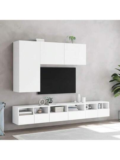 VidaXL TV Wand Unit 60x30x30 Cm, Finished Wood, Wit view 4