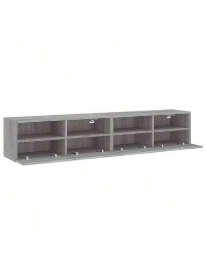 vidaXL TV Wall Units 2 Pcs 80x30x30 Cm Processed Wood Gray Sonoma Oak view 7