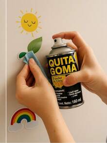 Quita Goma en spray 160ml. Quita goma está formulado en combinación con cítricos y sirve para remover etiquetas, grasa, goma de mascar, lápiz labial, cintas adhesivas, crayón, etc. - Quita goma Spray - Ver 2