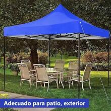Cubierta superior de la carpa 3x3M Four Cornered Oxford Fabric Canopy Top, Toldo de recambio para gazebo de dos pisos para patio y jardín Recambio de parasol duradero - Instalación fácil y rápida - Azul - Ver 3