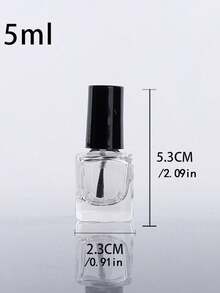 1 个 4ml5ml6ml10ml15ml 分装瓶 带刷玻璃空混合瓶 指甲油容器 补妆容器 旅行必备品、海滩旅行收纳袋、暑假返校学校用品 假日露营 假日必备品 配件 迷你女士香水 男士香水 - 黑與白 - 查看 15