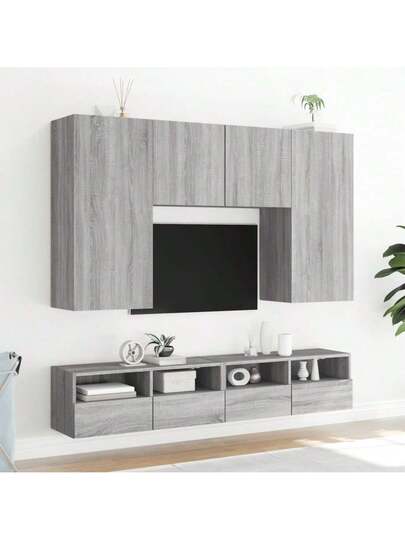 VidaXL TV Wand Units Pcs 100x30x30 Cm Wood Grijs Sonoma view 4