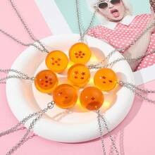 1pc Hot-Blooded Cartoon Anime  Necklace Personalized And Fashion Super Saiyan Wishing Dragon  Pendant Necklace, Keychain Suitable For Daily Wear Or As A Gift - Multicolor - View 7