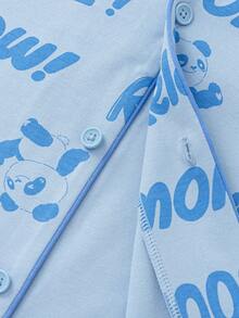 Balabala Kids Pajama Set Fall New Cotton Homewear - Blue Tint - View 7