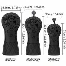 1pc Black Golf Club Protective Cover, Golf Accessories, And Protective Cover Made Of Waterproof And Durable Materials Provide The Best Protection For Your Golf Club. - Black - View 9