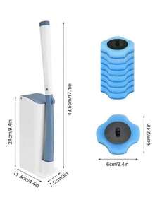 50/48/24/8pcs Toilet Brush Bathroom Set, Thick Disposable Sponge + Base + Brush, Comes With Toilet Cleaner, Convenient One-Time Toilet Cleaning Tool, Odorless Toilet Brush, No Hair Entanglement, Toilet Brush Cleaning Supplies Bathroom Accessory Set - Multicolor - View 9