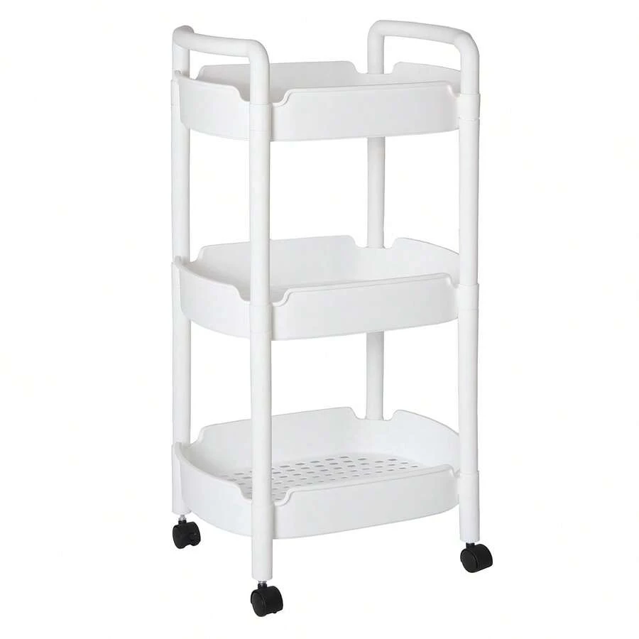 Carrito Organizador de 3 Niveles Bisuling Negro - Blanco - Ver 1