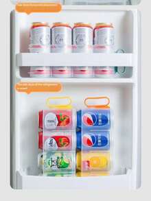 1 pièce Porte-gobelet de boîte de rangement de boissons pour réfrigérateur, Porte-canettes de bière froide, Porte-boissons multifonctionnel pour canettes de soda, Peut ranger les bières, sodas et condiments en boîte, Organisateur d'espace pour cuisine et réfrigérateur, Boîte de rangement pour réfrigérateur.