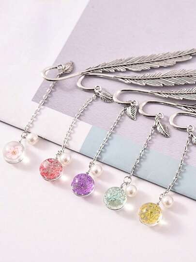 2 Peças Plantas de Vidro com Padrões de Flores Secas e Penas, Espécimes Frescos para Presentes de Estudantes, Amigos e Parentes, Bolsas, Acessórios, Constelações Artísticas, Marcador de Página